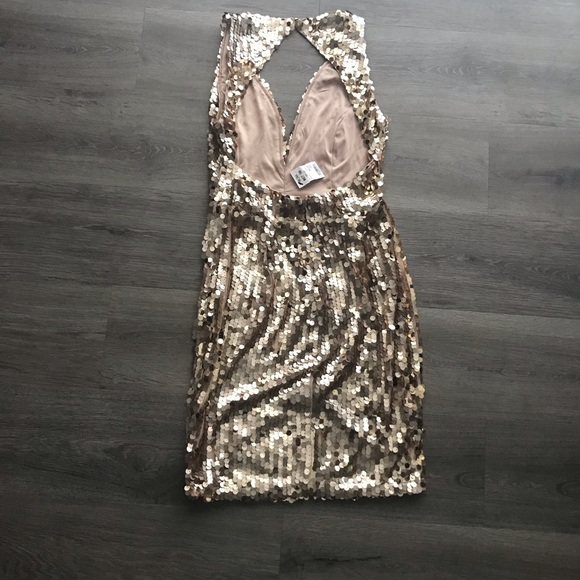 Akira gold sequin minidress sequenced dress - Picture 2 of 3